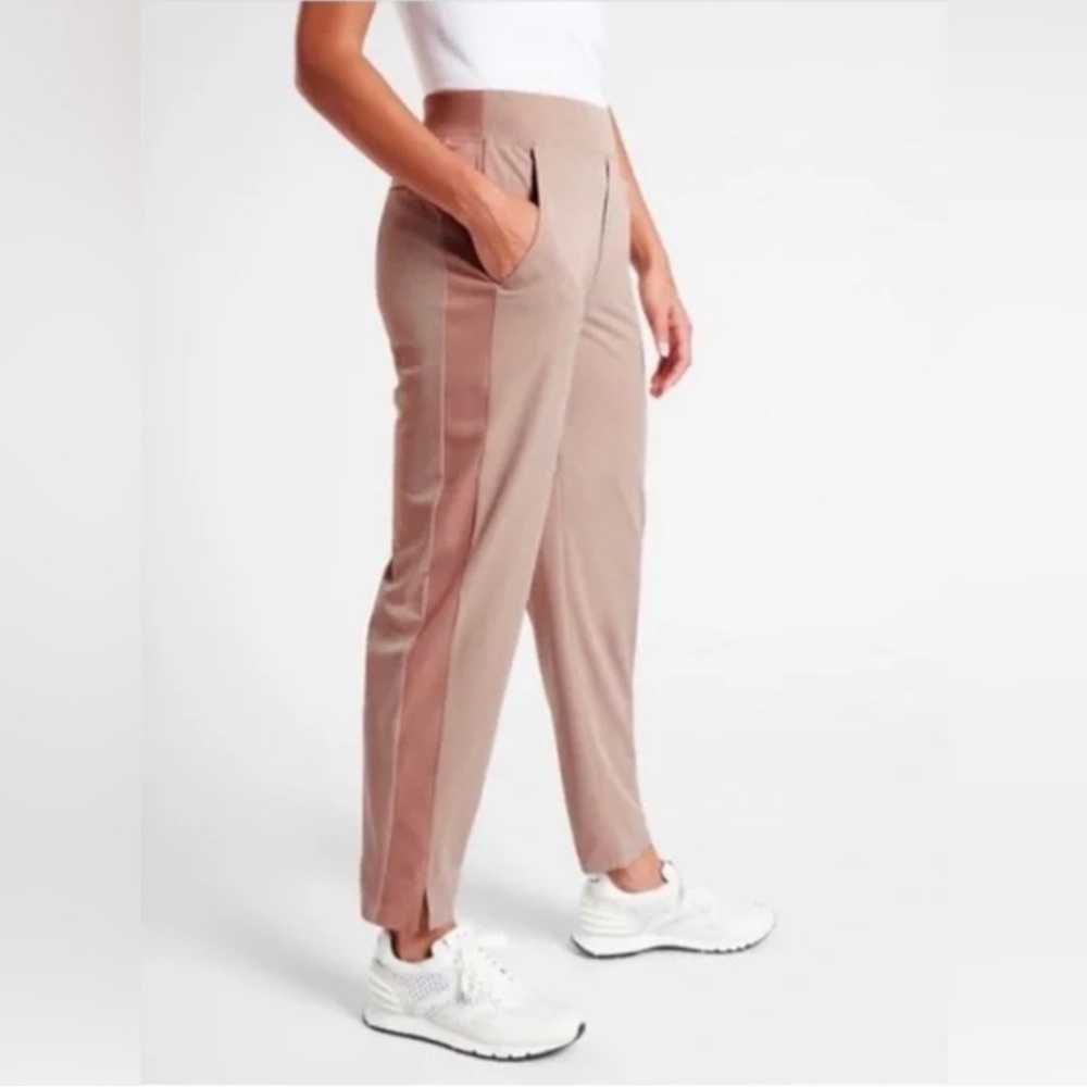 Athleta Brooklyn Textured Ankle Pant Pale Pink